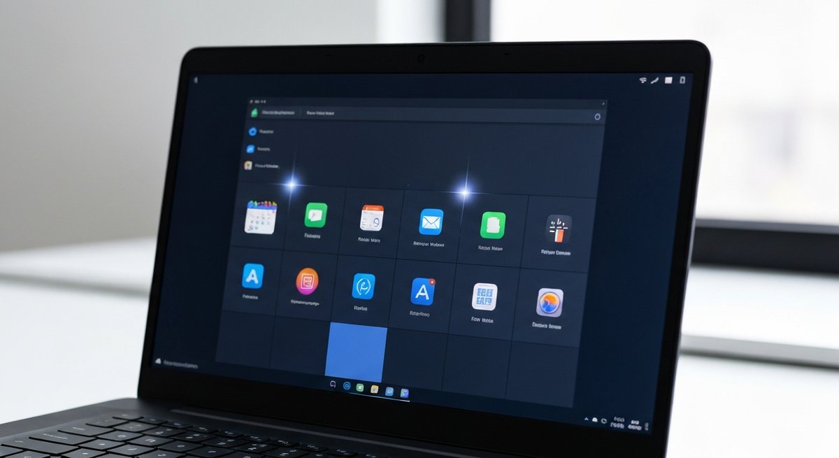 Laptop with a messaging dashboard — purchased-list cold outreach is auto-rejected under A2P 10DLC